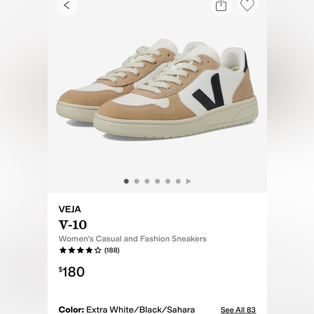 Veja V-10 Women's Sneakers NIB size 41/10